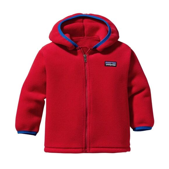 Patagonia Baby Synchilla Cardigan Hoody Toddler Size 5T Fleece Jacket Red - Picture 1 of 7